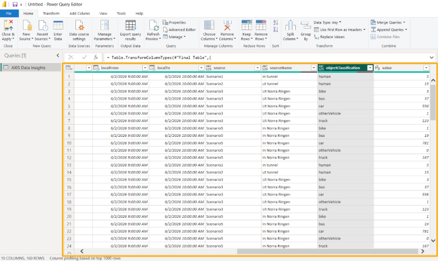 Power BI Query Editor